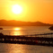 鷲羽山から見た夕日2