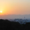 京都のフォギーな夕焼け