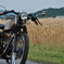バイクと麦畑