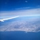 飛行機の窓から