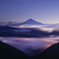 未明の雲海富士