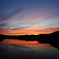 夕景の津軽富士見湖①