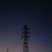 夕焼けと送電線⑤
