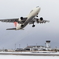 JAL A300-600R 雪の出雲を飛び立つ
