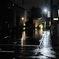 雨の夜道