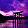 宮島の夕暮れ