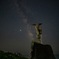 ペルセウス座流星群と天の川と像