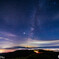雲海とペルセウス座流星群