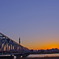 鉄橋×日没＋スカイツリー÷富士山