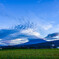富士山と面白雲
