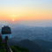 皿倉山2019　9月-2　夕陽＆スロープカー
