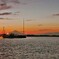 夕陽の港