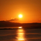 能取岬からの夕日