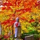 大山の紅葉（大山寺参道にて）