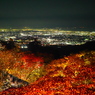 ライトアップ大山阿夫利神社からみた湘南夜景