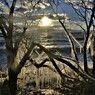 しぶき氷夕景　３