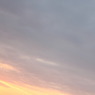 寒い日の夕日