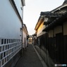 早朝の倉敷美観地区「旅館鶴形脇の路地」