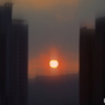 夕陽を見送る