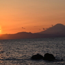 夕焼けと富士山