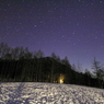 男体山と星空