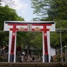 南湖神社の紙の鳥居