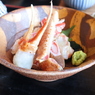 カニ定食　カニ刺し