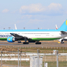 「良い空～」UZBEKISTAN 767-33P UK67005 出発です