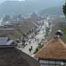 雨の大内宿（福島県）