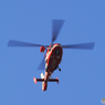 「良い空～」消防ヘリ　AS365N3 取材中