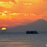 ☀「青い空」が一番　夕 焼 け の 富 士 山 を 見 る