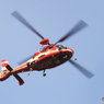 「蒼空」消防ヘリ AS365N3 JA03CF 取材中です