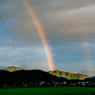 Double Rainbow 夜明けの二重虹