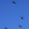「ぶるー」陸上自衛隊 ヘリコプター　チヌークx４機　飛来した！