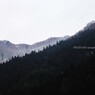 静かな山の冬景色