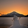 夕暮れ時は寂しそう・・・Mt.FUJI