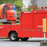 「赤い車」大きな送風機？　珍しい消防車ですね！