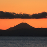 「クール」☮ 富士山と東京湾の夕焼け・ダイヤモンド飛行機✈