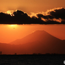 「クール」☮ 富士山と東京湾の夕焼け・飛行機✈