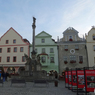 チェコ南部（８９１）チェスキー・クルムロフの広場　