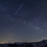 Meteor across the Milky Way