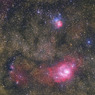 猫の手星雲　M8　M20　2022年（再々処理　拡大）