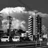 巨大積乱雲と岡山市街