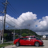 写真指編：碧天、白雲、Red car