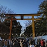 川越氷川神社大鳥居前の賑わい