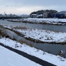 鏡川雪景色