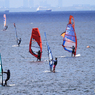 「青☆」穏やかな日の　ウインドサーフィン　