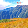 草紅葉と赤石岳