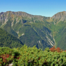 富士見平から眺める雄大な荒川三山