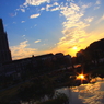 千年の街の夕暮れ